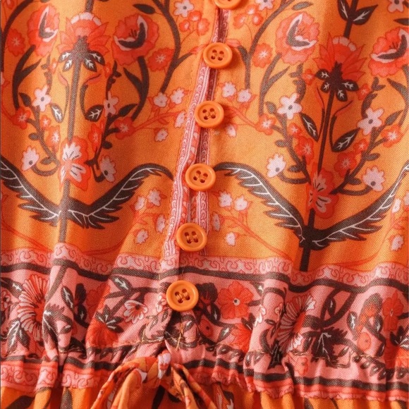 Floral Drawstring Mini Dress - Picture 8 of 15